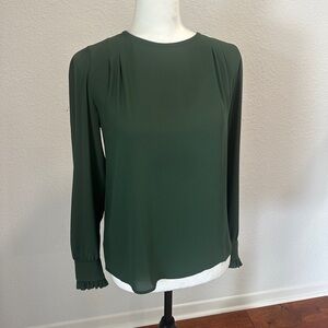 LOFT Dark Green Blouse